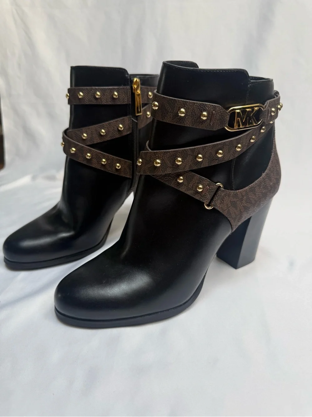 Michael Kors Kincaid Brown Studded Bootie Women’s Size 8.5m Retail $295